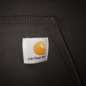 Carhartt Men's Hooded Sweatshirt Size  Dark Brown Pullover Workwear Hoodie